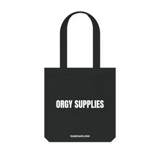 Woven Tote Bag 'Orgy Supplies' - RUDECAPS