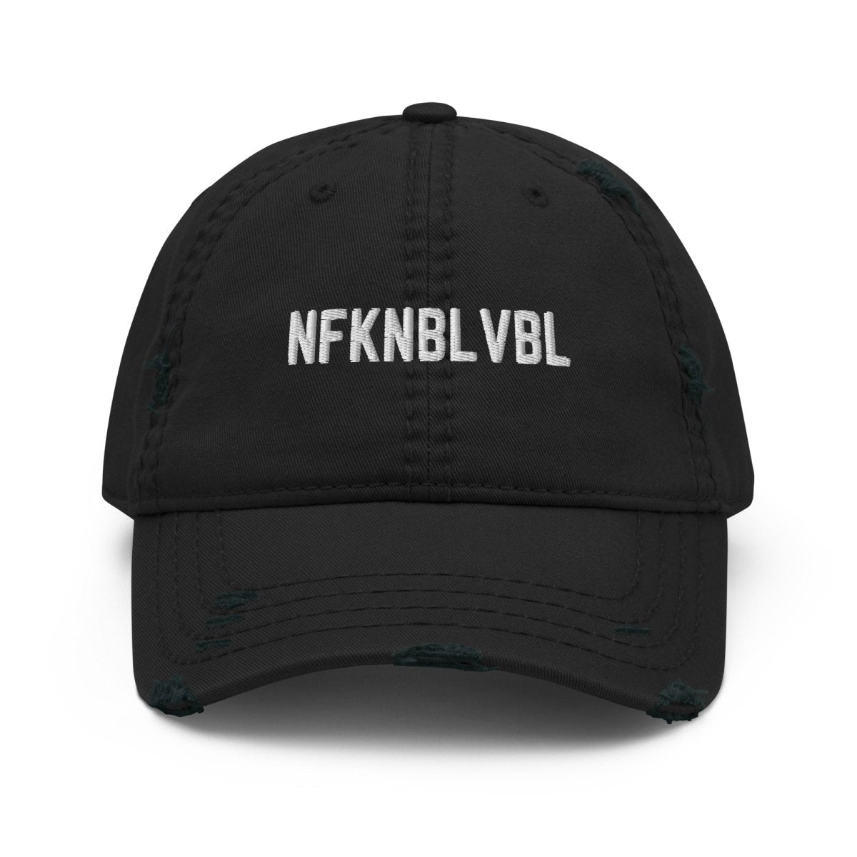 Distressed Dad Hat 'NFKNBLVBL' - RUDECAPS