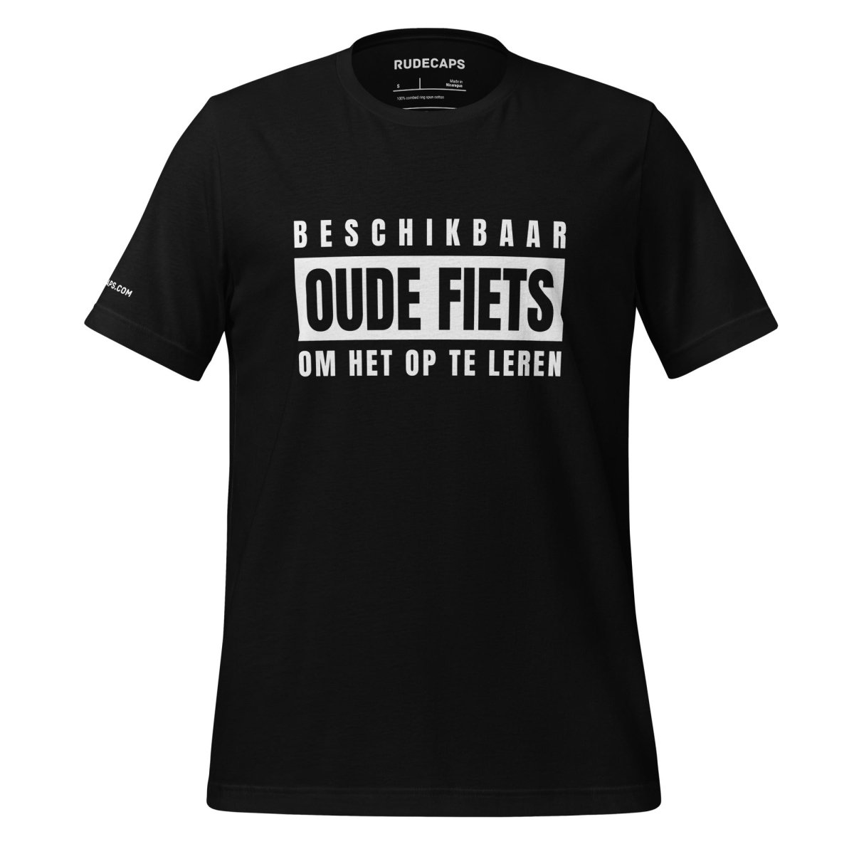 Ladies T-Shirt 'Beschikbaar - Oude fiets - Om het op te leren' - RUDECAPS