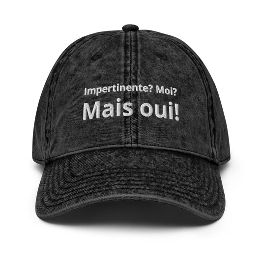 Vintage Cap 'Impertinente? Moi? Mais Oui!' - RUDECAPS