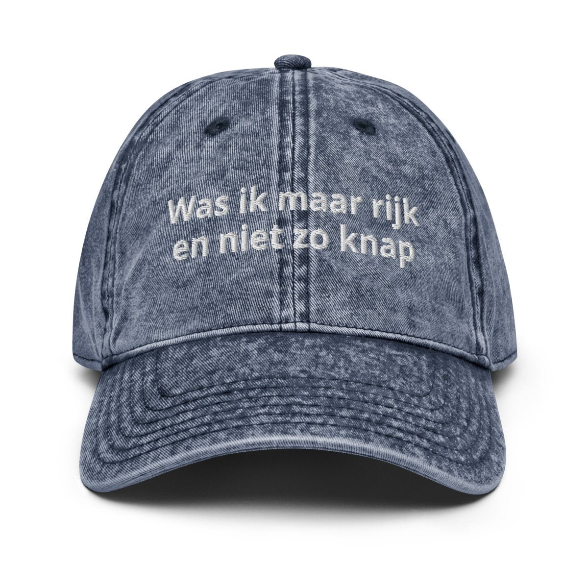 Vintage Cap 'Was Ik Maar Rijk En Niet Zo Knap' - RUDECAPS