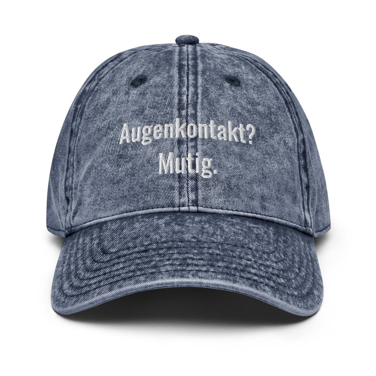 Vintage Cap 'Augenkontakt? Mutig.' - RUDECAPS