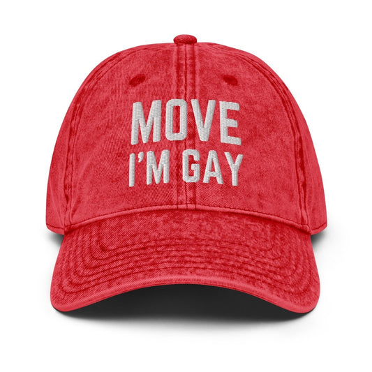 Vintage Cap 'Move I'm Gay'' - RUDECAPS