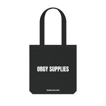 Woven Tote Bag 'Orgy Supplies'