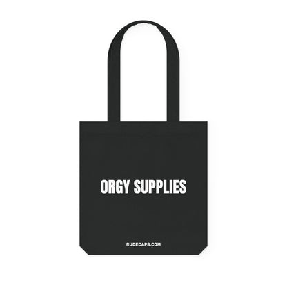 Woven Tote Bag 'Orgy Supplies' - RUDECAPS