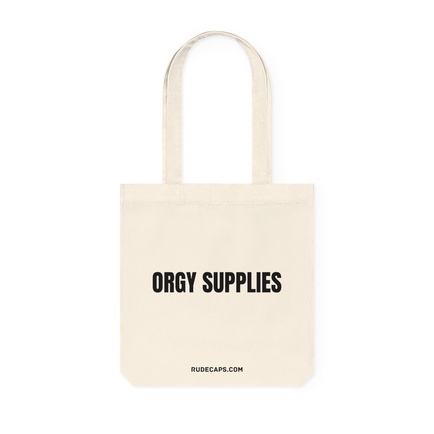 Woven Tote Bag 'Orgy Supplies'