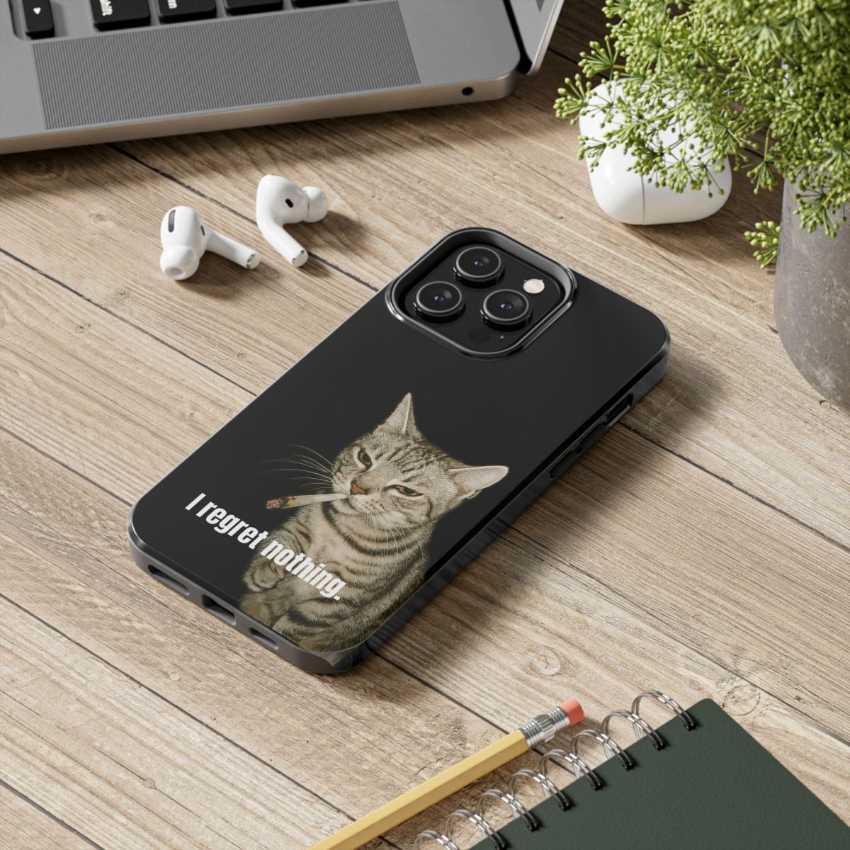 Tough Phone Case 'Smoking Cat' - RUDECAPS