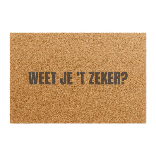 Door Mat 'Weet je't zeker?'