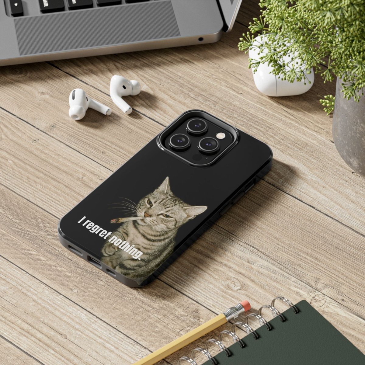 Tough Phone Case 'Smoking Cat' - RUDECAPS