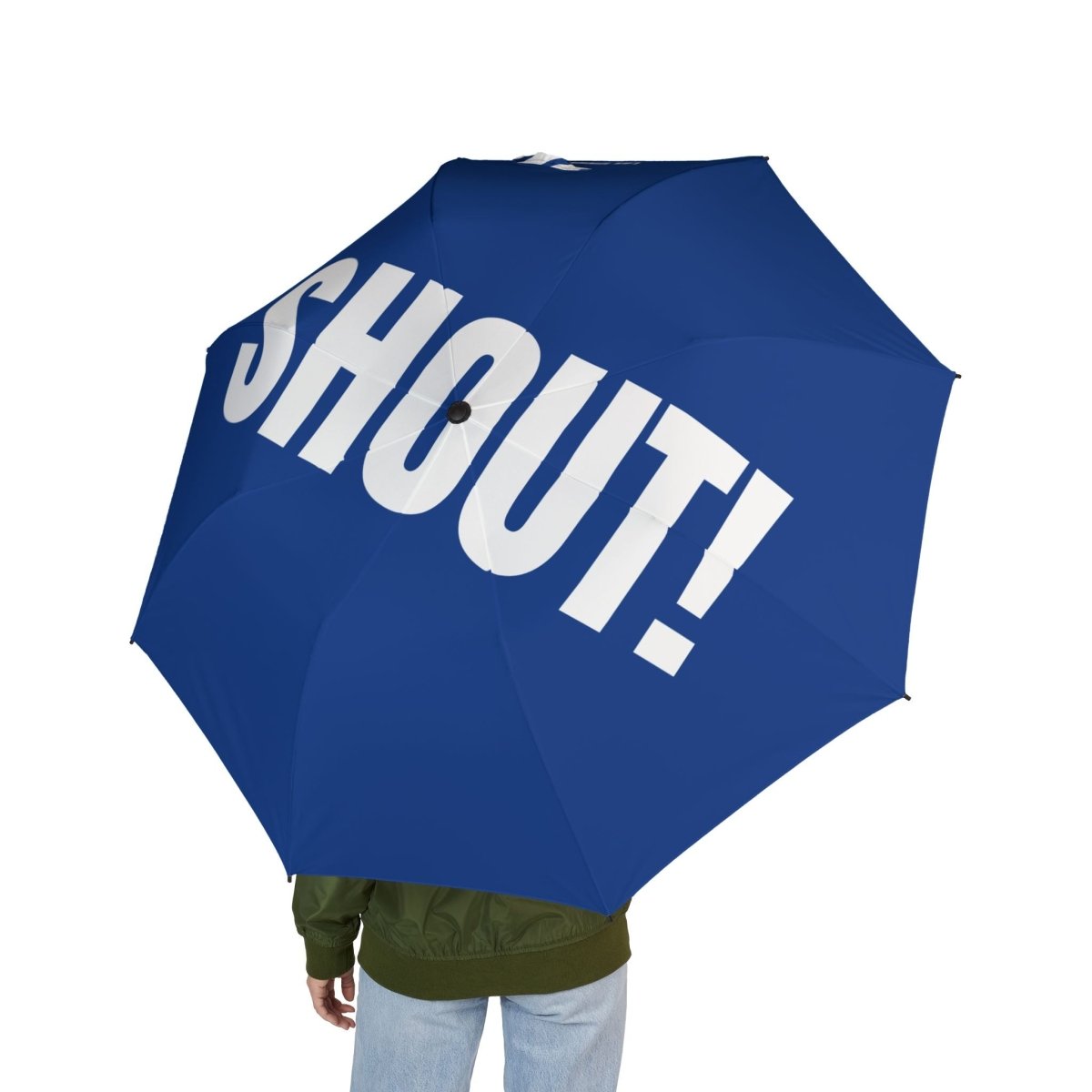 Customizable Umbrella 'SHOUT!' - Blue *** - RUDECAPS