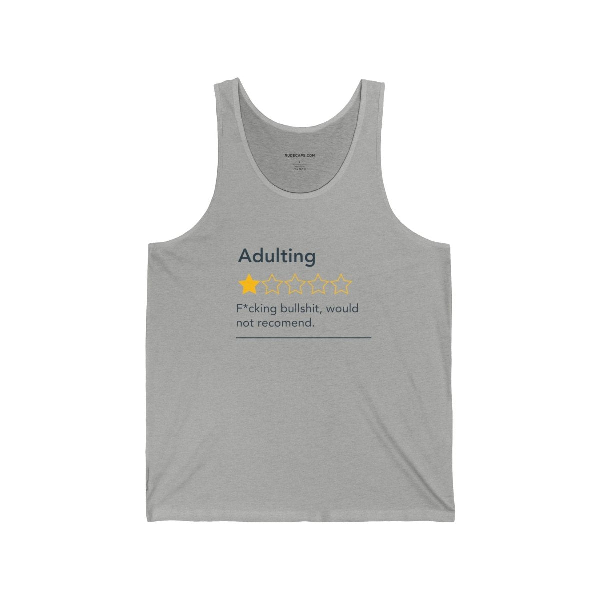 Tank Top 'Adulting - Fucking Bullshit, Would Not Recommend' - RUDECAPS