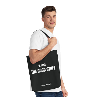 Woven Tote Bag 'In Here - The Good Stuff'