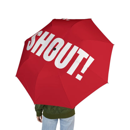 Customizable Umbrella 'SHOUT!' - Red - RUDECAPS