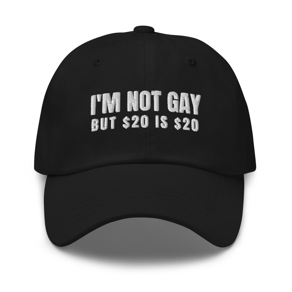 Dad Hat 'I'm Not Gay But $20 Is $20' - RUDECAPS