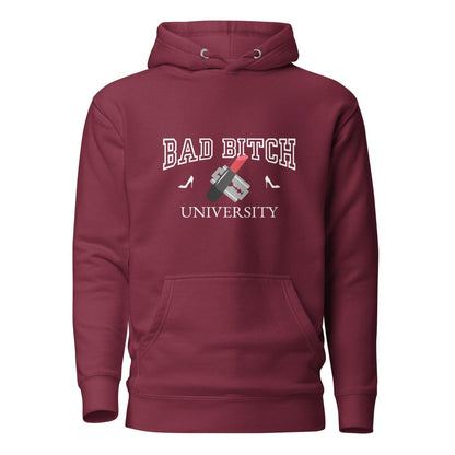 Ladies Hoodie 'Bad Bitch University' - RUDECAPS