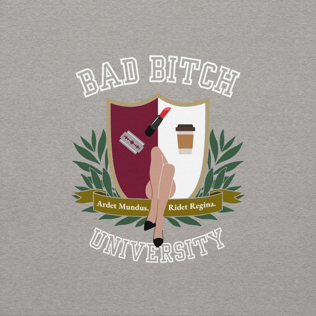Ladies Premium Sweatshirt 'Bad Bitch University' - RUDECAPS