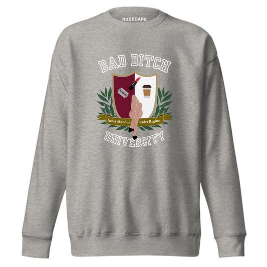 Ladies Premium Sweatshirt 'Bad Bitch University' - RUDECAPS
