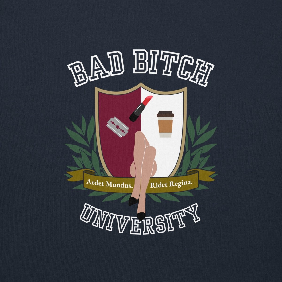 Ladies Premium Sweatshirt 'Bad Bitch University' - RUDECAPS