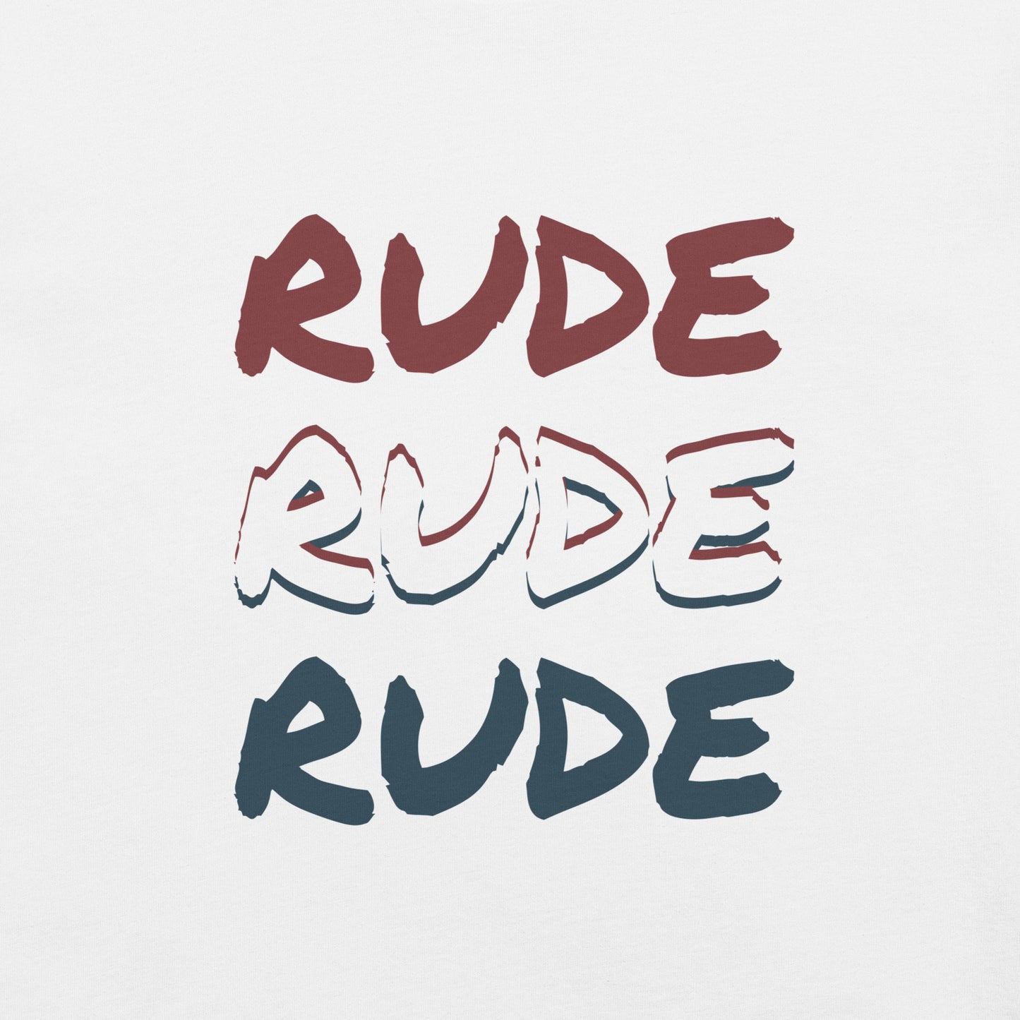 Unisex T-Shirt 'Rude Rude Rude'