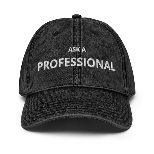 Vintage Cap 'Ask A Professional' - RUDECAPS