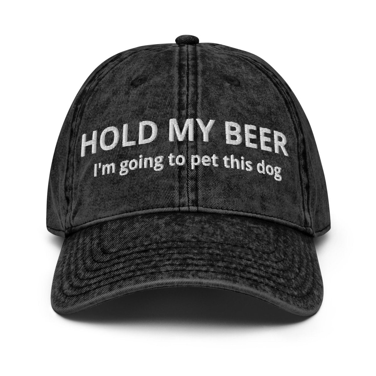 Vintage Cap 'Hold My Beer - I'm Going To Pet This Dog' - RUDECAPS