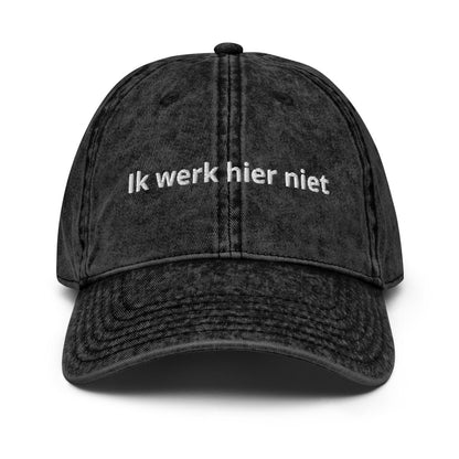 Vintage Cap 'Ik Werk Hier Niet' - RUDECAPS