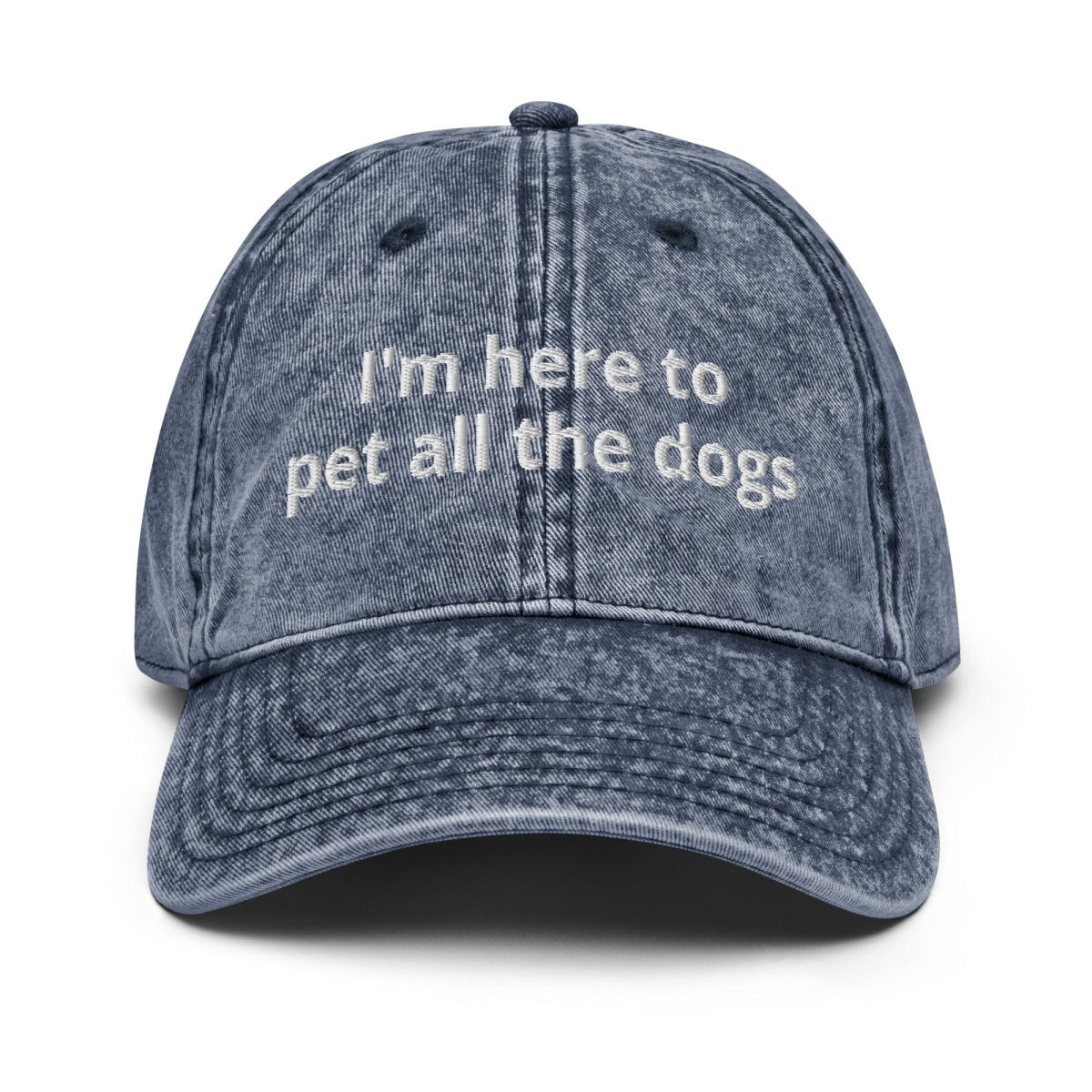 Vintage Cap 'I'm Here To Pet All The Dogs' - RUDECAPS