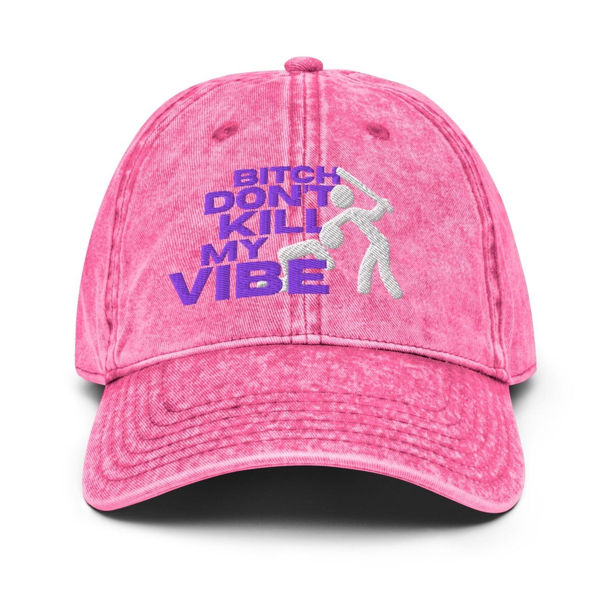 Vintage Cap 'Bitch Don't Kill My Vibe (Purple Print)' - RUDECAPS